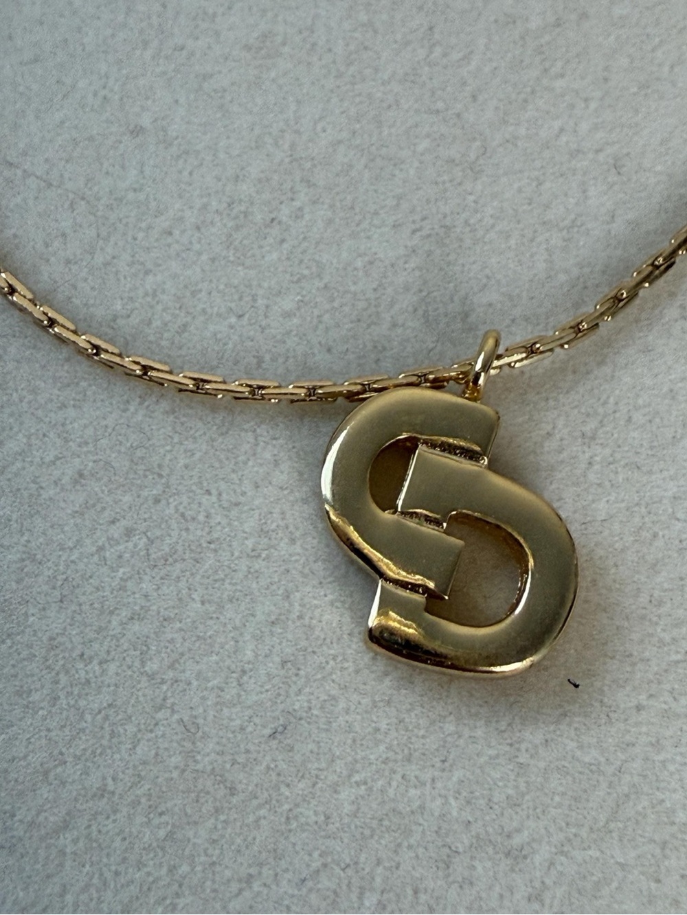 Christian Dior “CD" charm  7"  bracelet